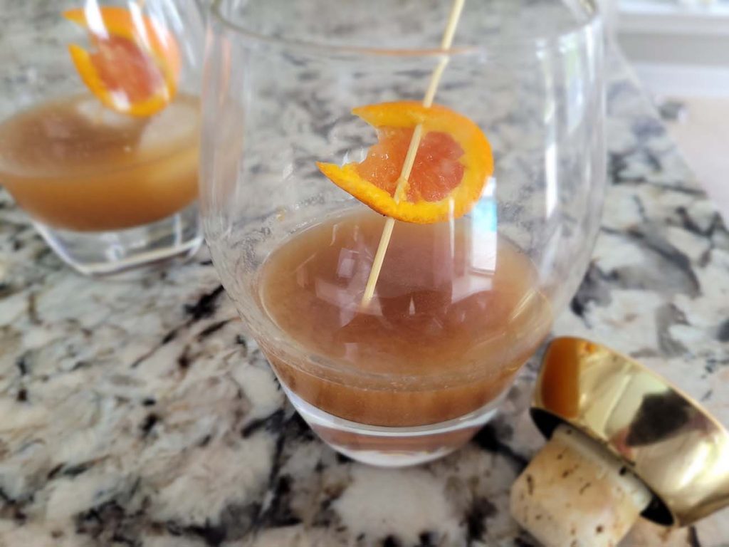 Bourbon mixed drink with fall flavors