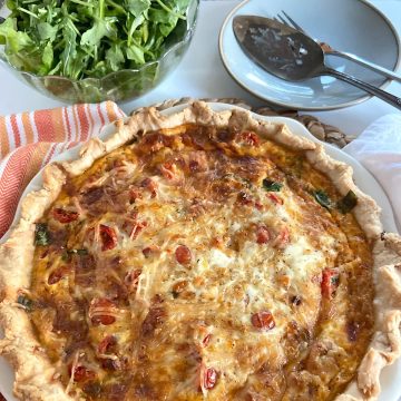 ham and cheese quiche by fitasafiddlelife.com