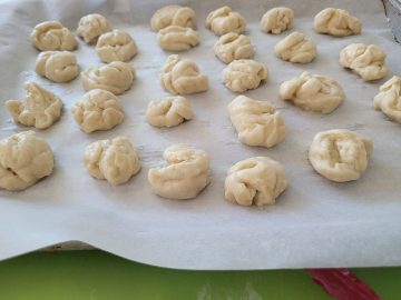 boiled dough ready for the oven