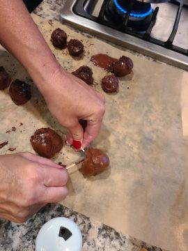 dipping a truffle