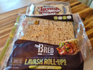 Package of Brooklyn Bred company's Lavash Roll Ups - Flatbread