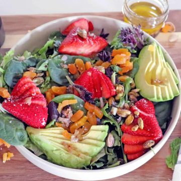 salad with strawberry and avocado