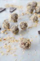 chocolate balls dusted with nuts